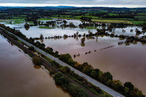 Flooded fields near Leominster