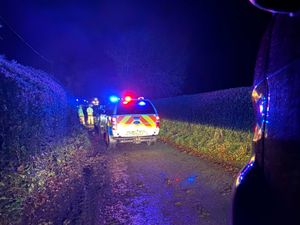 Supporting image for story: Car overturns in crash down country lane near Market Drayton