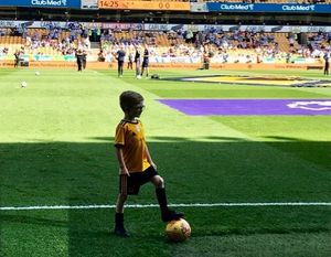 Stefan on the edge of the Molinuex pitch