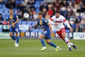 Luke McCormick of Shrewsbury Town and Matt Crooks of Rotherham United.