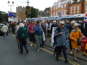 Supporting image for story: 'Stop the coup': 80 take to streets of Ludlow to protest Boris Johnson’s prorogation of parliament