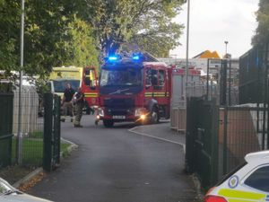 The scene earlier on Thursday