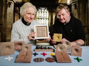 Supporting image for story: History fan makes casts of church's bullet holes to bring civil war to life