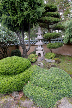 The Japanese garden at Danescourt cemetery