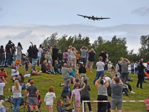 Supporting image for story: Lancaster bomber soars over spectators to mark multi-million pound Cosford RAF Museum transformation