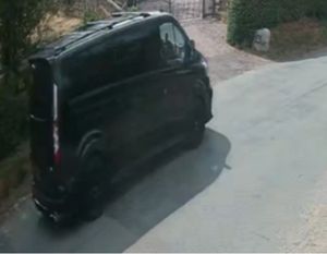 Police are hoping to speak with the driver of this black Ford Transit. Photo: West Mercia Police
