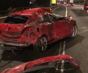 The aftermath of the crash on the M6 near Wednesbury. Photo: CMPG