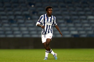 Dauda Iddrisa in action in Albion's midfield for the under-21s at The Hawthorns this season. (Photo by Adam Fradgley/West Bromwich Albion FC via Getty Images)