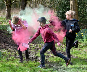 Around 750 people took part in the Lingen Davies Colour Run.