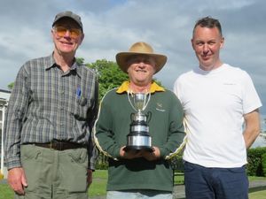 Supporting image for story: All smiles as Ceiriog Valley bowler Megis Phillips bags trophy
