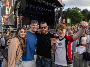 Fans turned out to see Razorlight and James, including a Hednesford Town fan (right)
