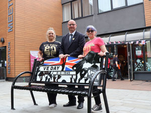 Sharon Dean, Lee Carter and Sascha Jenkyn with the bench.
