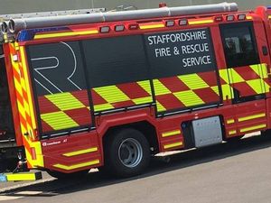 Supporting image for story: Road closed near Lichfield due to car fire