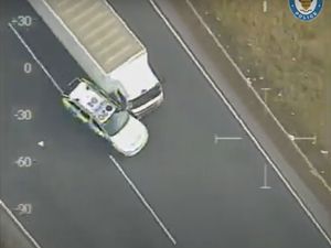 Supporting image for story: Watch dramatic moment thieves behind booze heist are stopped after motorway lorry chase
