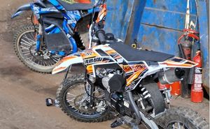 Two illegal bikes have been turned into scrap after being seized by police. Photo: West Midlands Police