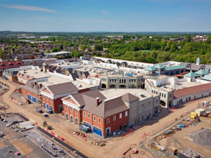 Supporting image for story: WATCH: Drone footage shows £160 million Cannock designer outlet near completion