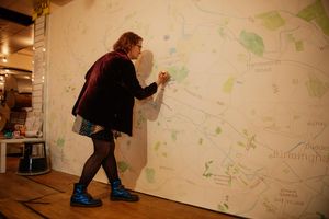 The former Poundland at Kings Square Shopping Centre in West Bromwich, has been turned into an exhibition called The Caravan Gallery, The Sandwell Pride of Place Project - Blast! Festival