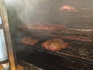 Inside the smoker, there is magic happening