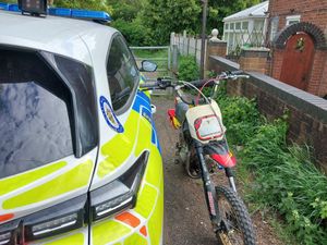 The bike was seized by police officers after being abandoned by the rider. Photo: Brierley Hill Police