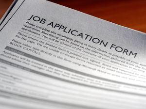 A job application form