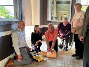 Supporting image for story: Rotary members welcome air ambulance visit ahead of major fundraiser