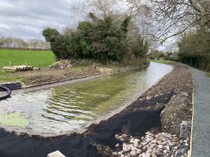 South end of the wharf has filled with water.