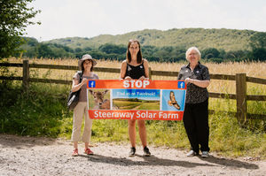 Stop Steeraway Solar Farm group. Pictured from left are Councillor Angela McClements, Jocelyn Lewis and Councillor Joan Gorse