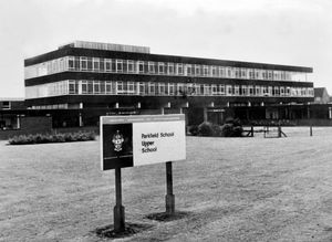 Parkfield School at Wolverhampton, which had been shut after structural faults were found. It was home to more than 1,300 pupils.
