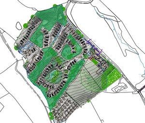 Mid Wales golf complex graphic.