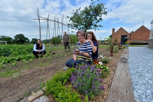 Sarah Marshall and daughter Maddie Sanderson, 14, won the gardening competition