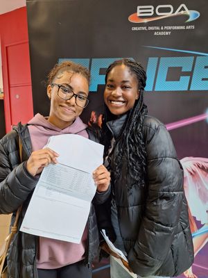 Students at BOA celebrate their GCSE Results