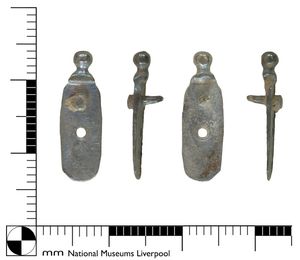 An incomplete silver mount of possible Roman date Credit National Museum Liverpool