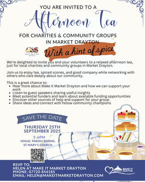 Charities Afternoon Tea in Market Drayton