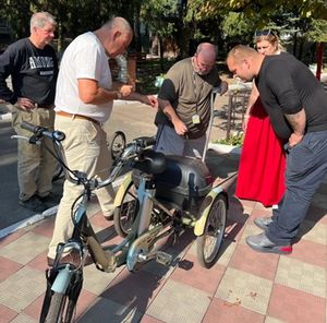 The trike after being taken to Ukraine 