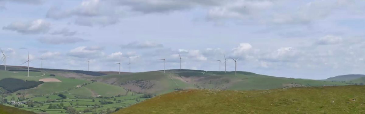 What are the positives of having a massive wind turbine farm at Nant Mithil?