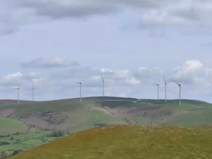 Supporting image for story: What are the positives of having a massive wind turbine farm at Nant Mithil?
