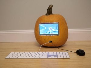Supporting image for story: Meet the Pumputer: A pumpkin that can send emails and even tweet