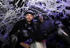 Adam hopes to give visitors a fright with his spooky decorations