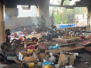 Supporting image for story: More than 60 killed in Israeli air strike on school in Gaza City, officials say