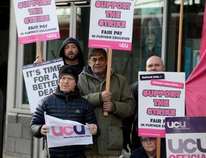 College staff take to the Metro One campus in a dispute over pay