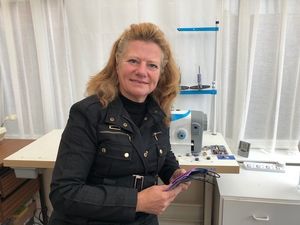 Supporting image for story: Wedding dress designer's masks are perfect match for students