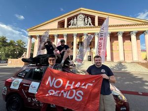 George Loftus, Tom Suter, Jon Fowell and Hua Ying Baker took on the mammoth 7,450-mile Mongol Rally