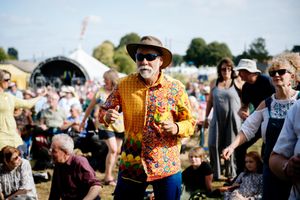 Crowds enjoying the performance from Pendevig on the Cuckoo Stage