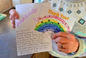 Tricia's thank you card from Hope House  