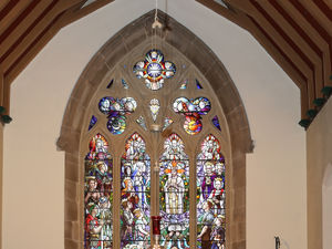 Supporting image for story: Church's stained glass window brought back to life and unveiled at special Mass
