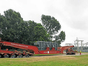 Supporting image for story: Electricity transformer weighing 225 tons arrives at sub-station