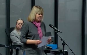 Liz Bickford-Smith speaking at the full council. Picture: Telford & Wrekin Council