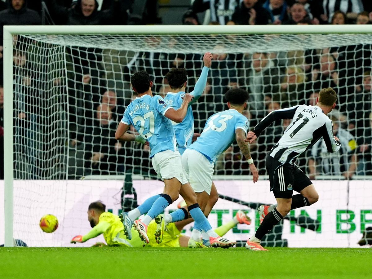 Harvey Barnes bags brace as Newcastle beat Manchester City in thriller