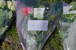 Tributes of flowers and heartfelt messages were left at the scene following the tragic death