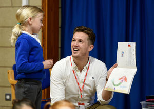 Pride of Britain winner Jake Coates at Lawley Primary School  